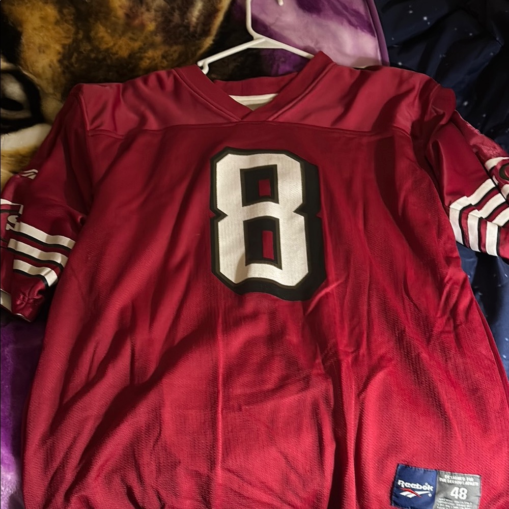 Reebok Crimson Sports Jersey with Number 8